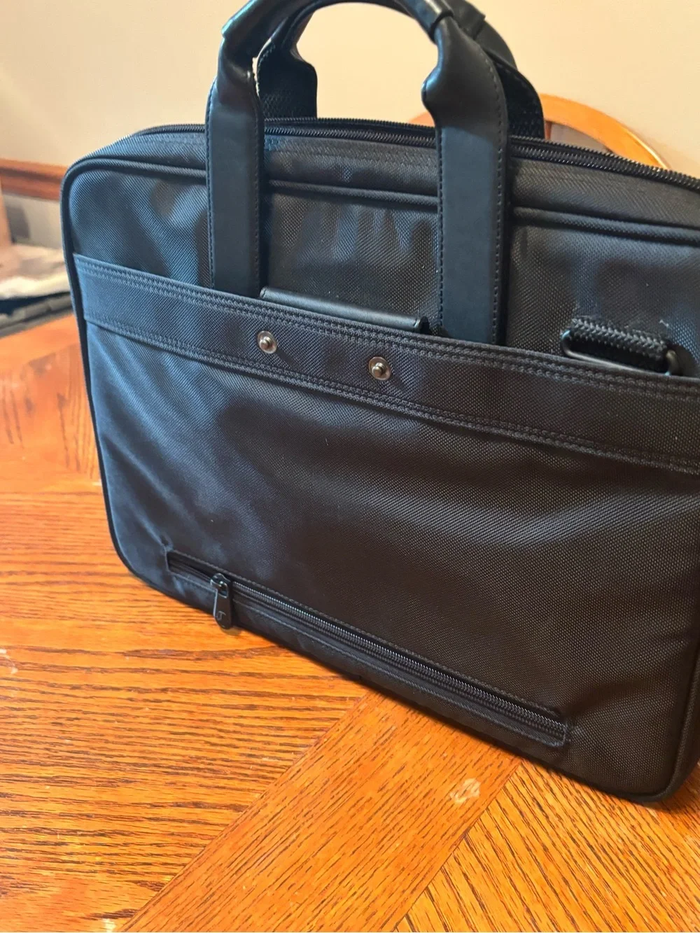 Briggs & Riley @work Black Ballistic Nylon Slim Laptop Briefcase Bag Tech Brief